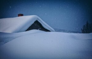 雪に覆われた家屋